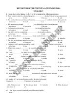 Đề cương ôn tập Học kì 1 Tiếng Anh 9 năm 2025–2026 trường THCS Lê Anh Xuân (TP Hồ Chí Minh)